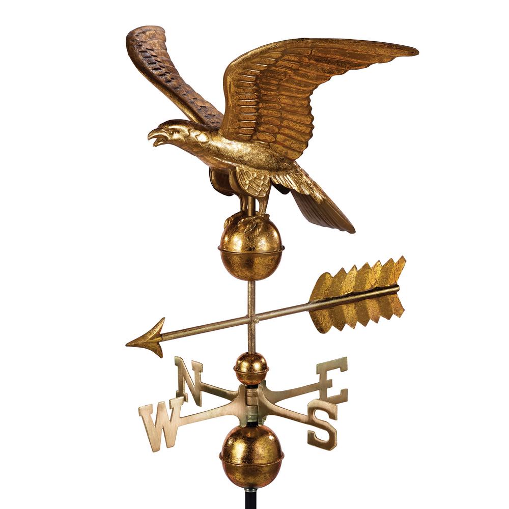 Smithsonian Eagle Weathervane - Pure Copper with Golden Leaf Finish