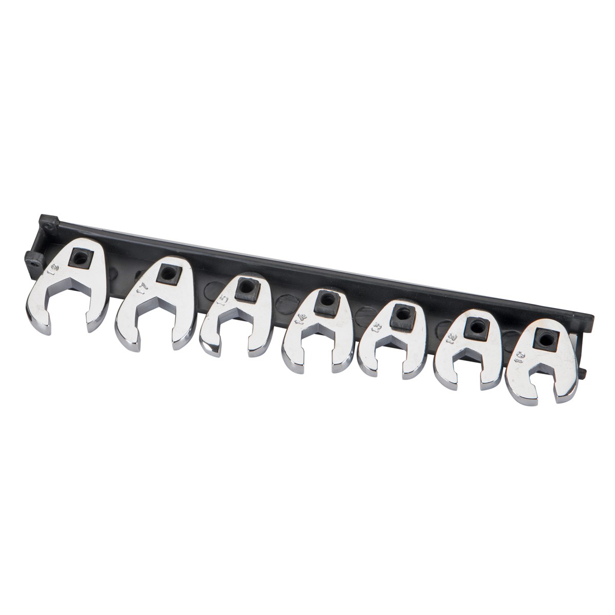 7 Pc 3/8 in. Metric Crowfoot Flare Nut Wrench Set
